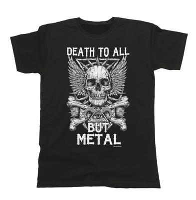Death To All But METAL Heren T-shirt Pasvorm Heavy Metal Muziek Schedel Thrash
