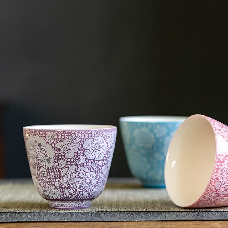 Ceramic Tea Cup Ceramic Master Cup Single Cup Home Office Tea Cup Drinking Cup Kung Fu Tea Set