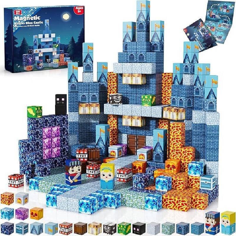 Minecraft Magnetic Building Blocks Set For Kids With Diy Assembly And Brain Development