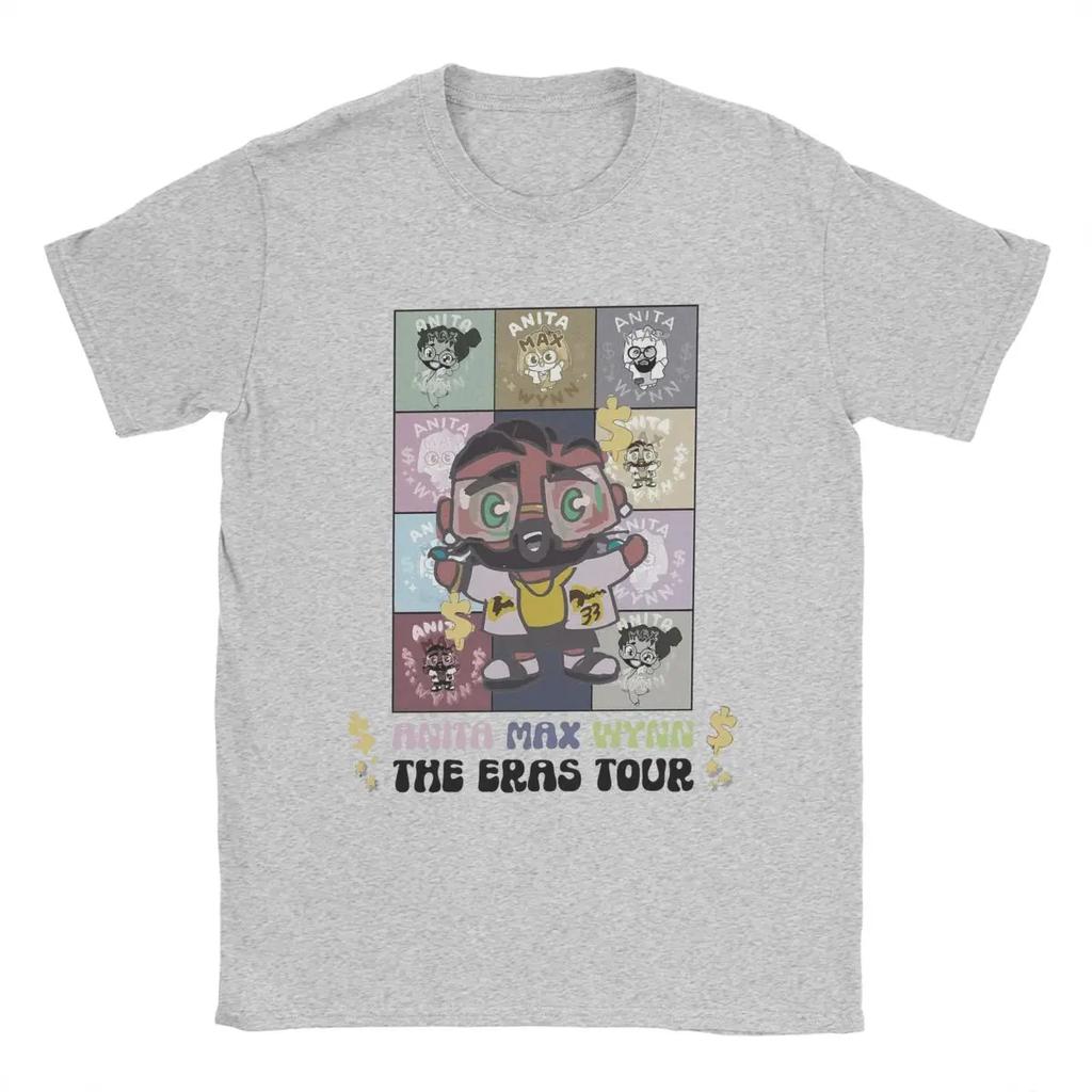 Anita Max Wynn The Eras Tour T-Shirt Herren Reine Baumwolle Freizeit T-Shirt Rundhals T-Shirt Kurzarm Tops Bedruckt