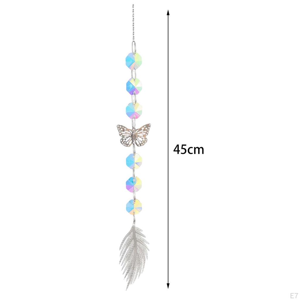 Crystal Hanging Prisms Pendant with Chain Home Decoration Premium Materials Versatile Use up