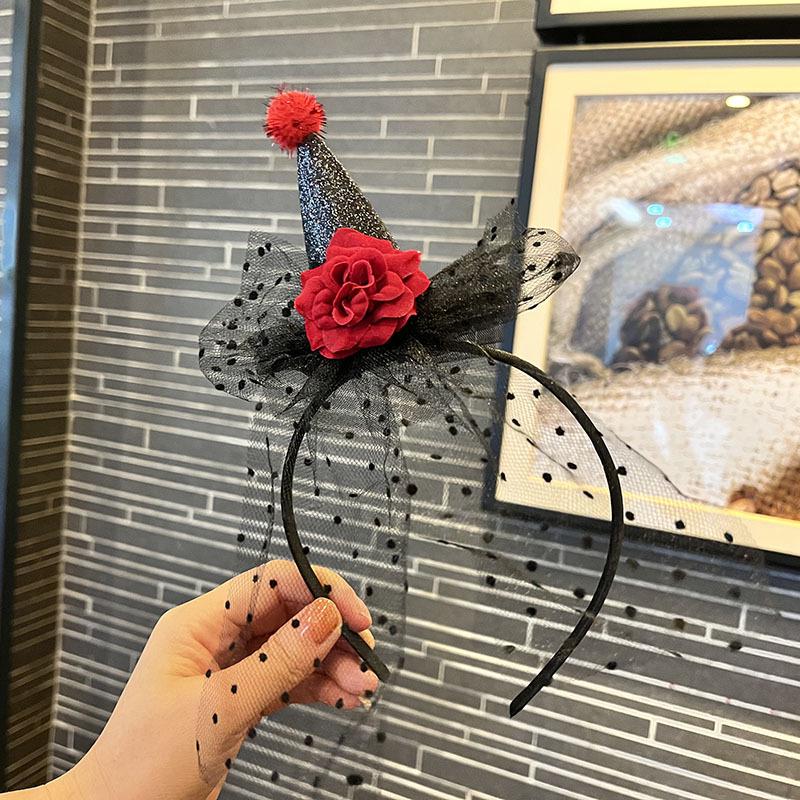 Evropský a americký halloweenský klobouk z dýně a tmavá čelenka s lebkou, sponka do vlasů pro dětské fotografie