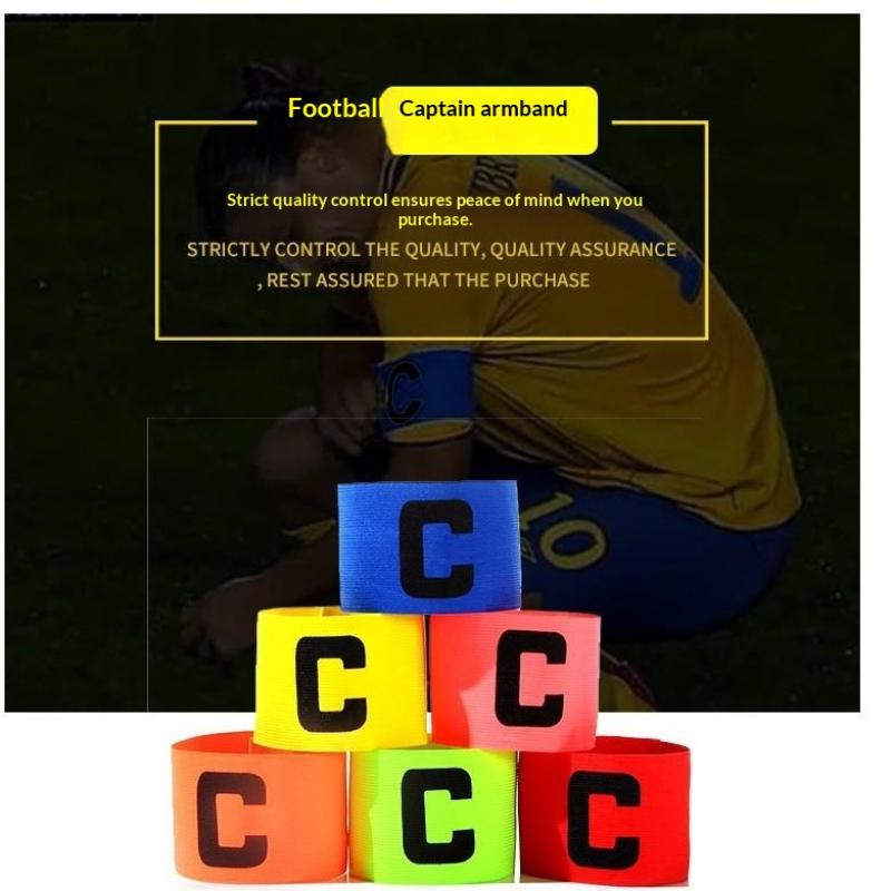 10Pcs Bright Color Football Captain Armband Kid Adults Adjustable Soccer Arm Band Competition Soccer Gift Football Training