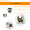 111 Stainless Steel Hex Socket Set Screw Kit 111PCS Flat Point Grub Screws M1 To M11 Box Set with Tray