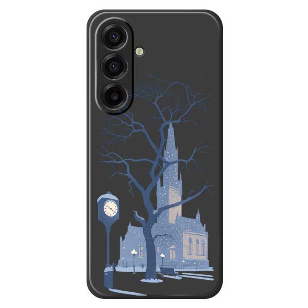 For Samsung Galaxy A17 5G Case Street Outside The Castle Pattern Printing Straight Edge TPU Phone Back Cover