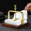 1pc Wooden Napkin Holder Cafe Western Restaurant Tissue Rack Vertical Paper Stand Elegant Design Dining Table Sturdy Decoration