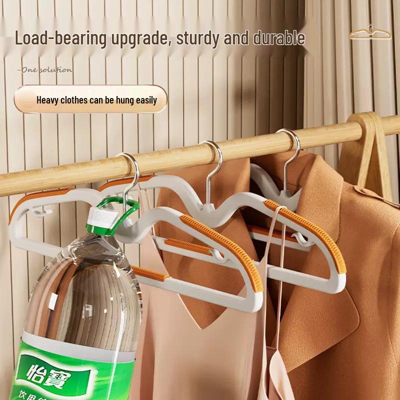 Compact Non-Slip Clothes Hanger - Space-Saving, No-Trace, Anti-Shoulder Bump Drying Rack.
