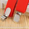 Unisex 2.5cm Y-Back Elastic Red Suspenders