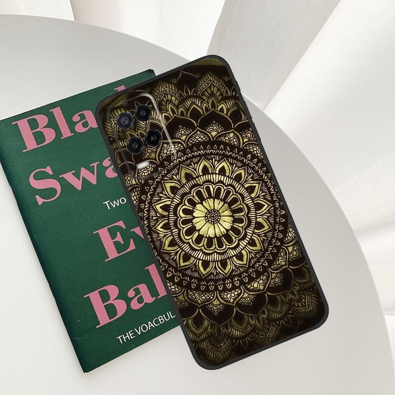 Flowers Mandala Floral Case For Oppo A58 A78 A98 A15 A16 A17 A52 A72 A76 A96 A54 A74 A94 A57 A77 A54S A57S Cover