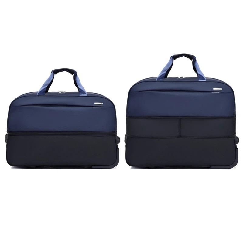 Oxford Cloth Rolling Travel Bag Large Capacity Expandable Trolley Bag Suitcase Carry On For Men Travel Bag