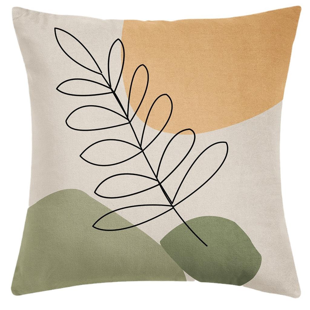 Nordic Geometric Green Pillow Cover Summer Plant Sofa Pillow Cover Cushion Cover Premium Durable Quality Useful