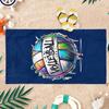 Strandtuch mit Volleyball-Muster, Geeignet für Meeresufer, Schwimmbad, Badezimmer, Campingausflüge, Yoga Fitness Multifunktional Sand
