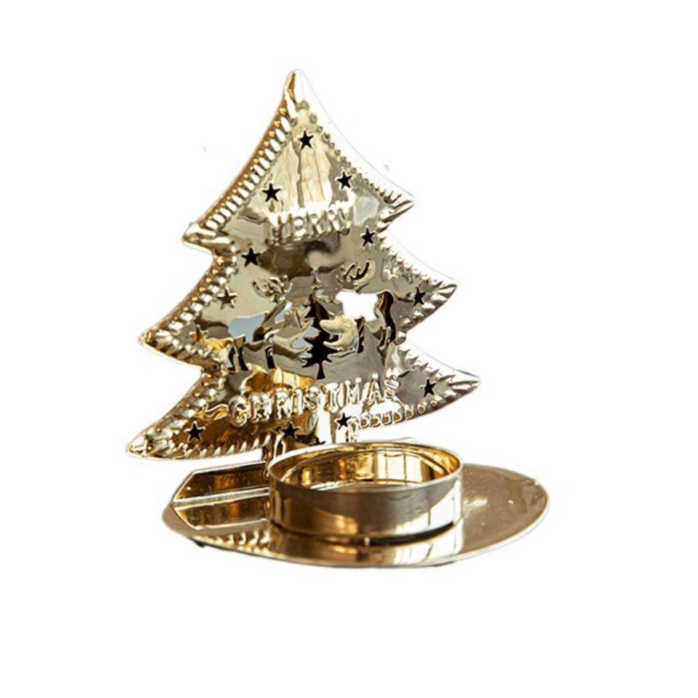 Exquisite Gold Hollow Candlesticks Iron Art Metal Table Ornament Christmas Candle Holder Bedroom