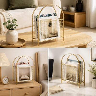 Magazine Holder Storage Basket Nordic Album Floor Standing File Book Organizer for Office