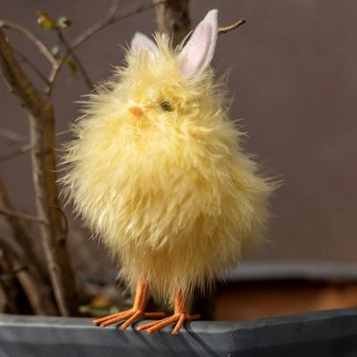 Lifelike Chicken Chicks Figurine Realistic Chicks Simulated Little Chick Easter Chicks for Spring Photo Props Basket Easter Chicken Party Decoration