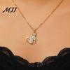 Animal Shape Pendant Cat Necklace Cubic Zirconia Cute Kitty Butterfly Charm Jewelry Gift for Lovers Women Lightweight