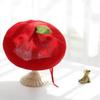 Breathable Girl Painter Hat Little Leaf Beanie Beret Cap Japanese Beret Fruit Caps  Spring Summer