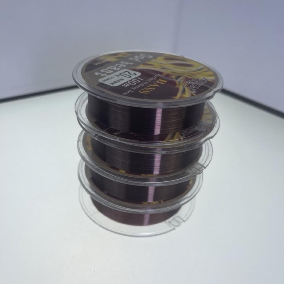 

100m Coffee Monofilament Fishing Line: Easy-Cast, High Tensile, Super Soft for Bass Fishing Size 7.0