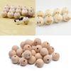 50pcs Wooden Round Beads Spacer Jewelry Necklace Bracelet Making Crafting DIY Beads Assorted Kit