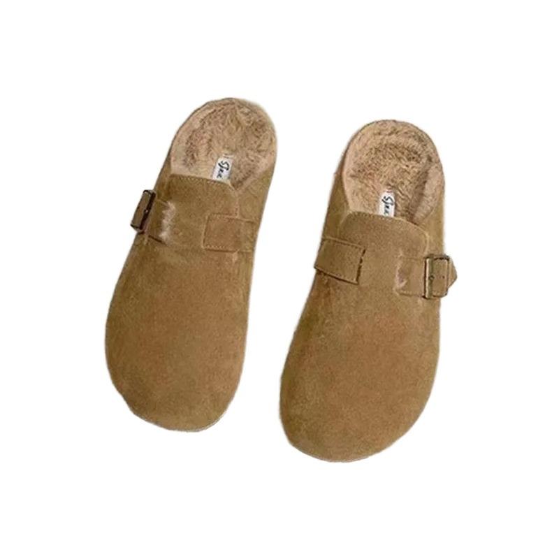 

Новые хлопковые тапочки на толстой подошве для женской верхней одежды, с ретро-флисовыми туфлями с носками 40 жёлтый/верблюд