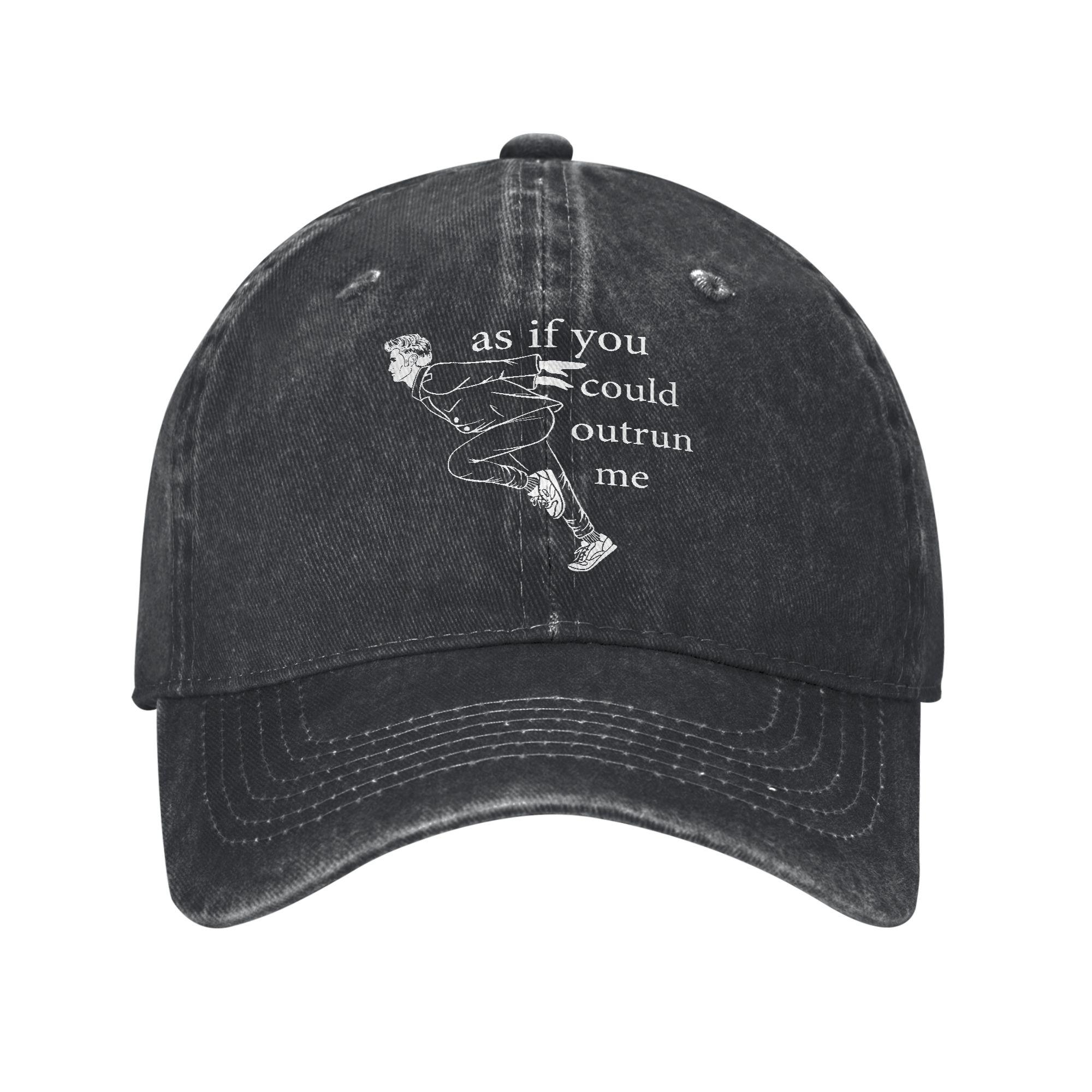 As If You Could Outrun Me Twilight Edward Cullen Baseball Caps Vintage Distressed Denim  Headwear for Unisex Women Soft Hats Cap One Size