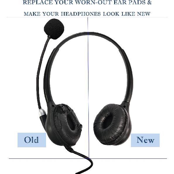 Bingle Ear Cushions Earpads Replacement 50mm Ear Pad Covers for Plantronics HW251N HW261N HW510 HW520 Blackwire C320 3220 3210 3320 Jabra PRO 920 930