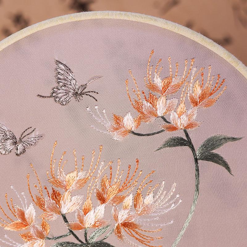 Double-Sided Embroidered Round Fan - Suzhou Embroidery Hanfu Dance Fan