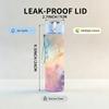 1PC Soft Pastel Cloud Swirl Abstract Gradient Art 750ml Color Plastic Sports Water Bottle Leakproof Flip Straw Lid Suitable for Sports Office Home Use