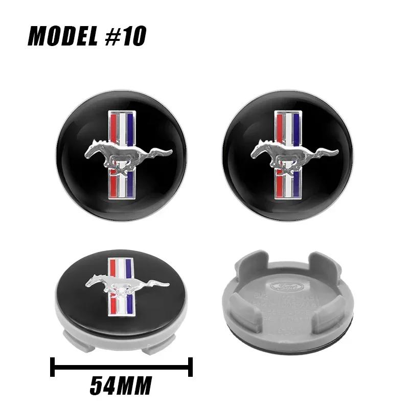 

Автомобильная наклейка 2026 Ford 4 шт. 54 мм Центральные колпачки колес автомобиля Колпаки дисков Автомобильные диски Покрытие Для Ford Focus Mk2 Mk3 Fiesta Mustang ST F-150 Monde