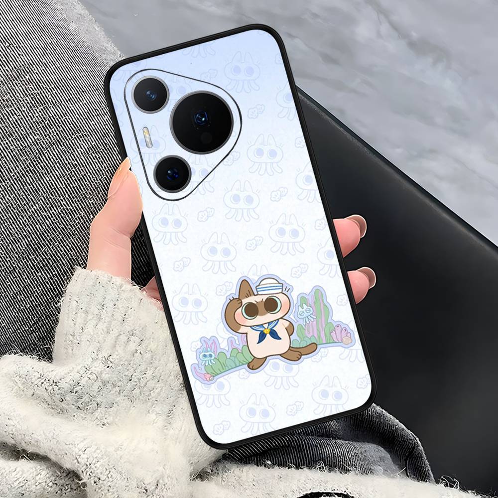 Cartoon Siamese Cat Couple Phone Case For Huawei P 8 9 10 20 30 40 50 Pro Lite Psmart Honor 10 Lite 70 Mate 20lite