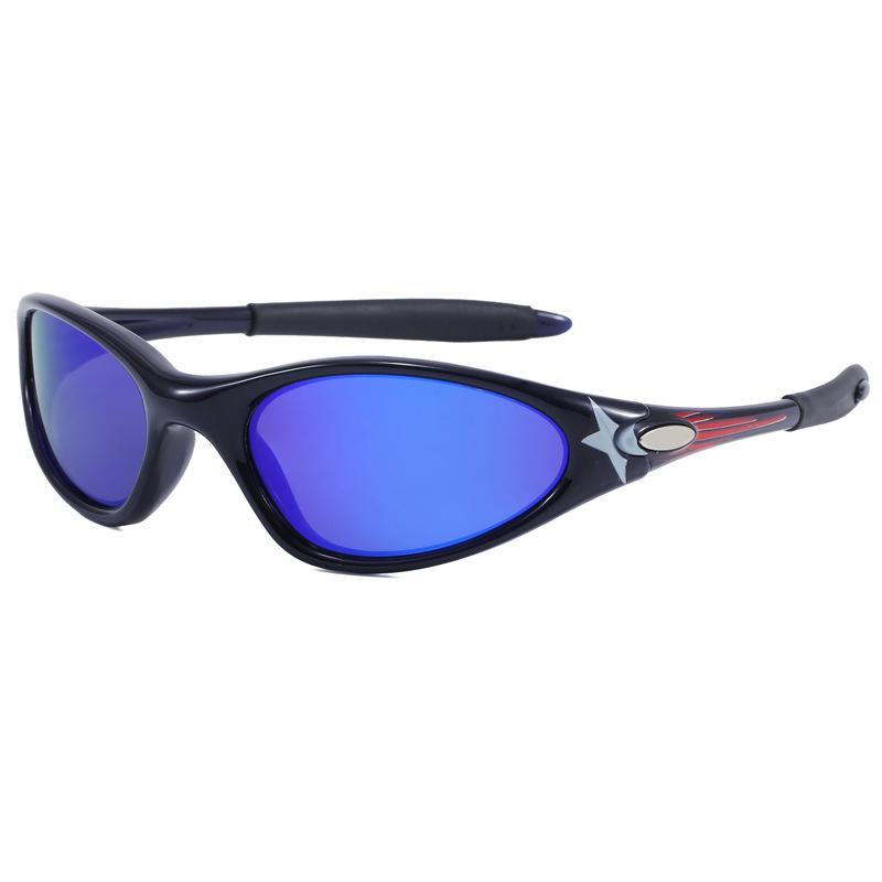 European and American sunglasses for men and women TR Retro Oval Frame Outdoor Cycling and Driving Sunglasses minute