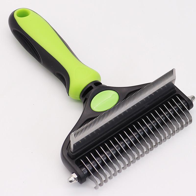 Dual-Headed Dog De-Shedding & Detangling Comb Tool