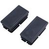 40 Pcs Black Plastic Rectangular Blanking End Caps Inserts 20Mm X 40Mm