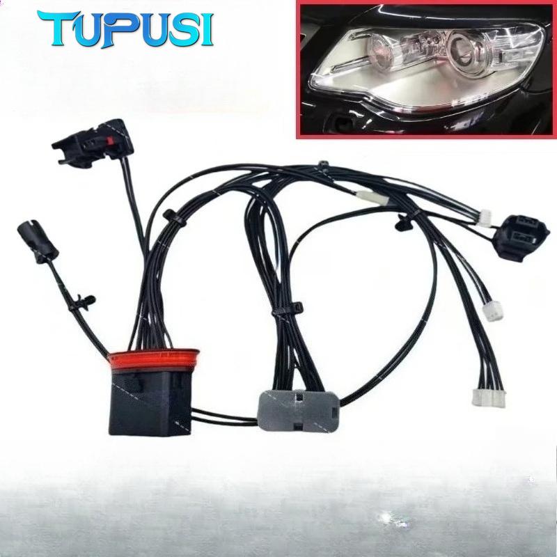 Headlight Wiring Harness for VW Touareg 2007-2010 Headlight Internal Wire Harness Plug Wire Harness Assembly with AFS 1pc AFS LEFT