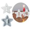 Hollow Number Silicone Molds Star Shape Castings Mould Epoxys Resin Mould DIY Baking Molds Candle Molds Home Decorations