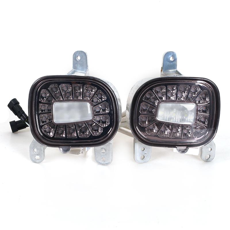LED Red Rear Bumper Reflectors Rear Fog Tail Lamps White Backup Reverse Lights For Jeep Renegade 2015 2016 2017 2018 2019