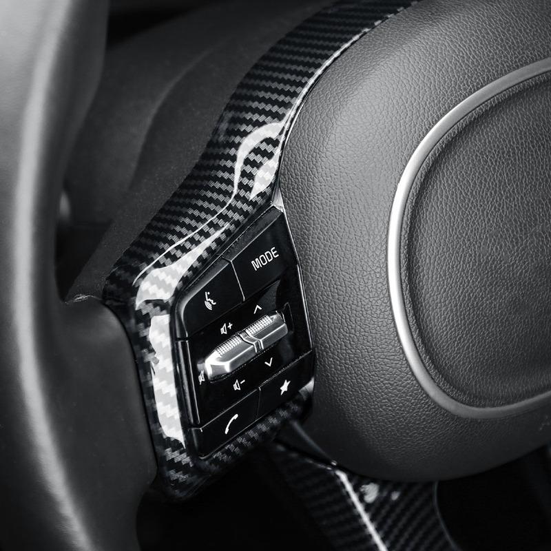 For Kia Carnival KA4 -2026 Carbon Fiber Steering Wheel Switch Button Trim Panel Frame Cover Interior Accessories