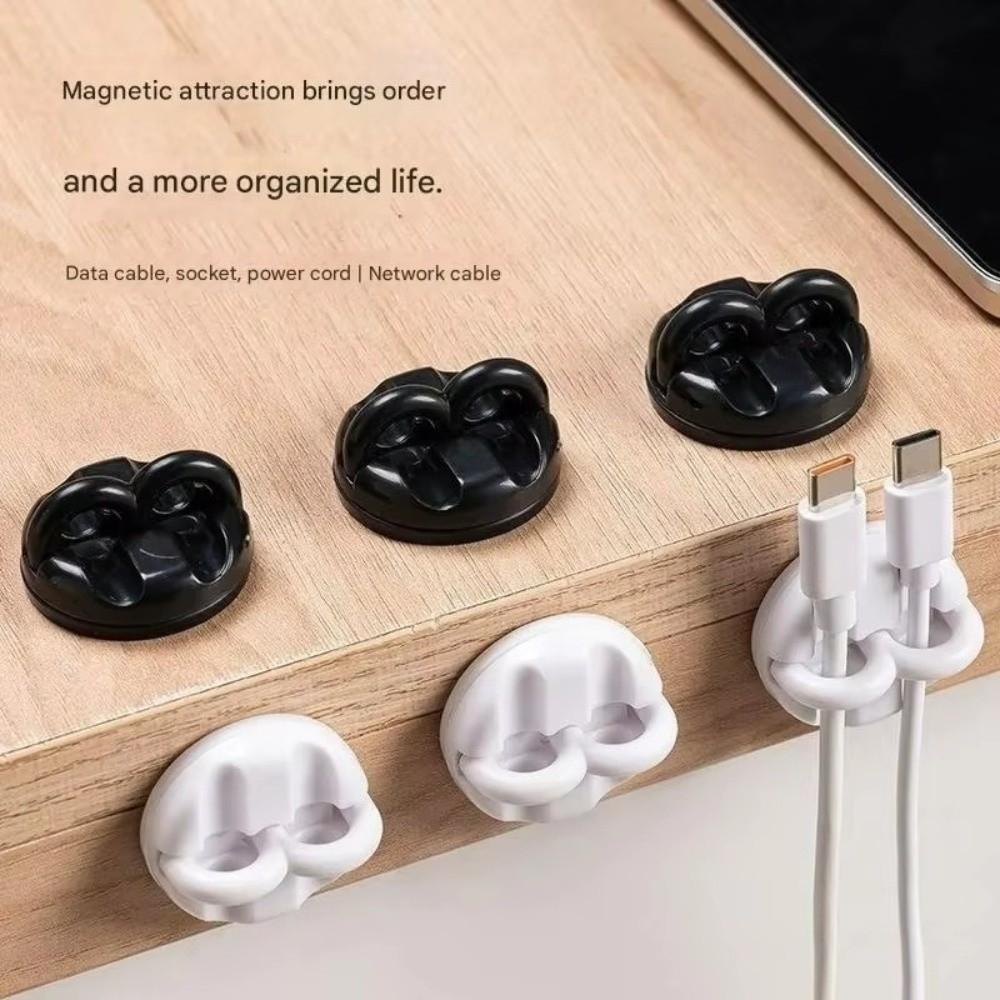 360° Rotating Cable Organizer Magnetic Cable Clips New Data Line Management Home Bedroom Office