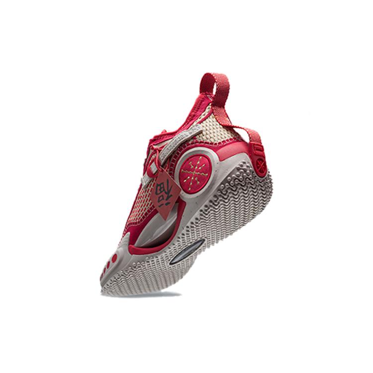 Li Ning WOW 9 Odolné proti oděru Protiskluzové Středně vysoké Výkonnostní basketbalové boty Pánské Získat Červená ABAR119-2()