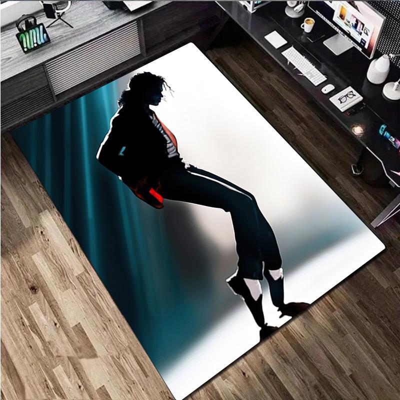 Michael Jackson Druck Teppich - Heimdekoration Teppich Für Wohnzimmer Schlafzimmer Bodenbelag Computerstuhl Bereichsteppich