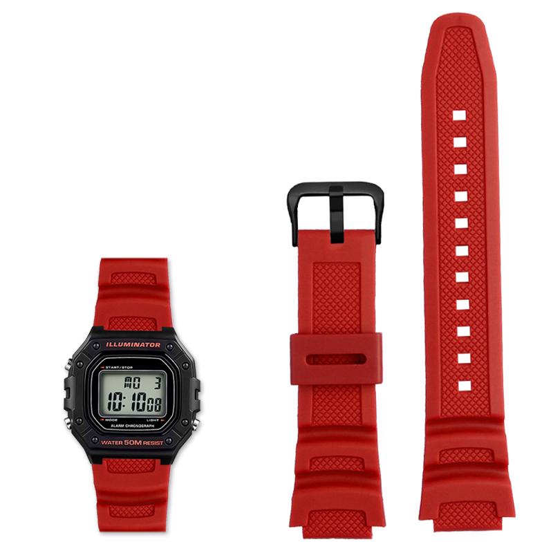 Resin Silicone Strap for Casio Watch Band SGW-300 SGW-300H/400/500 AE1200 AE1100 MRW-200 W218H Waterproof Rubber Sport Watchband