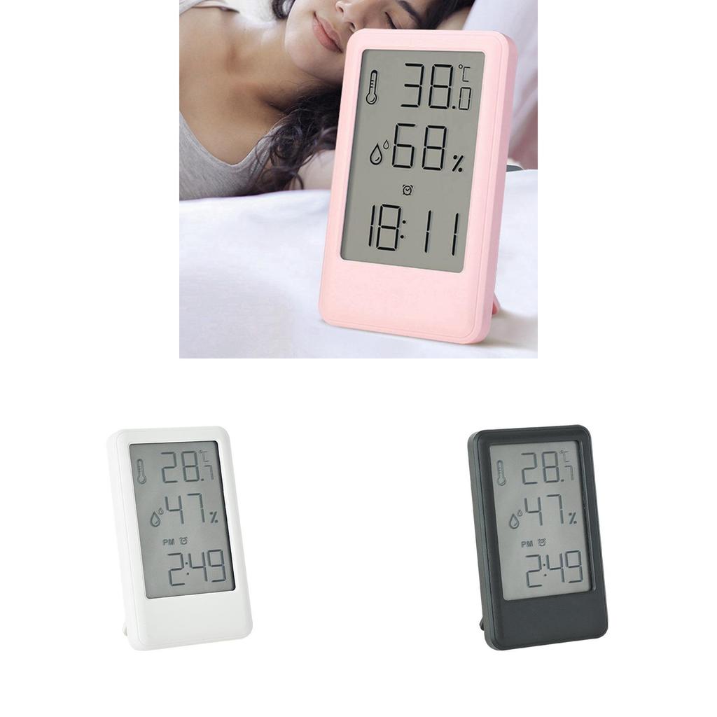 Childrens Lcd Digital Alarm Clock With Temperature Humidity Calendar For Kids Room Decor