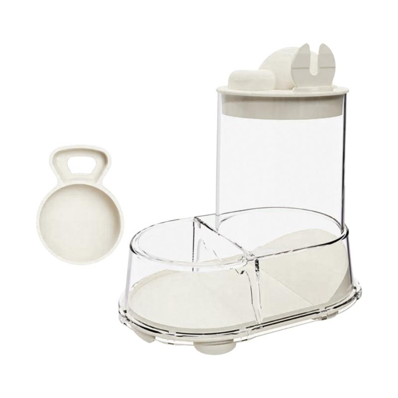 

Auto Dispensing Pet Feeder Food Container With Clear Window Plastic Visible Food Level Monitoring For Small Animals белый