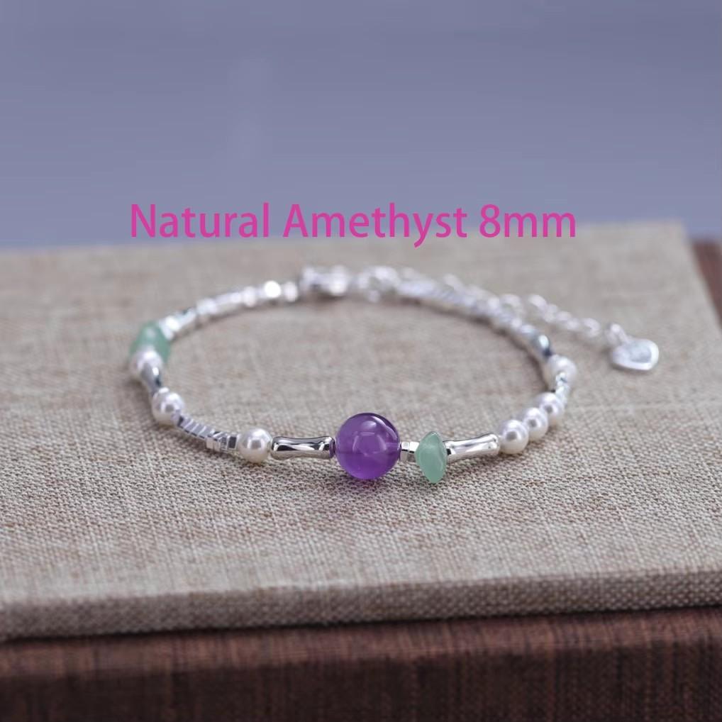 

PANJBJ 925 Sterling Silver Pearl Bracelet for Women Asymmetric Hollow Out Geometry Sweet Grace Jewelry Gift Dropshipping