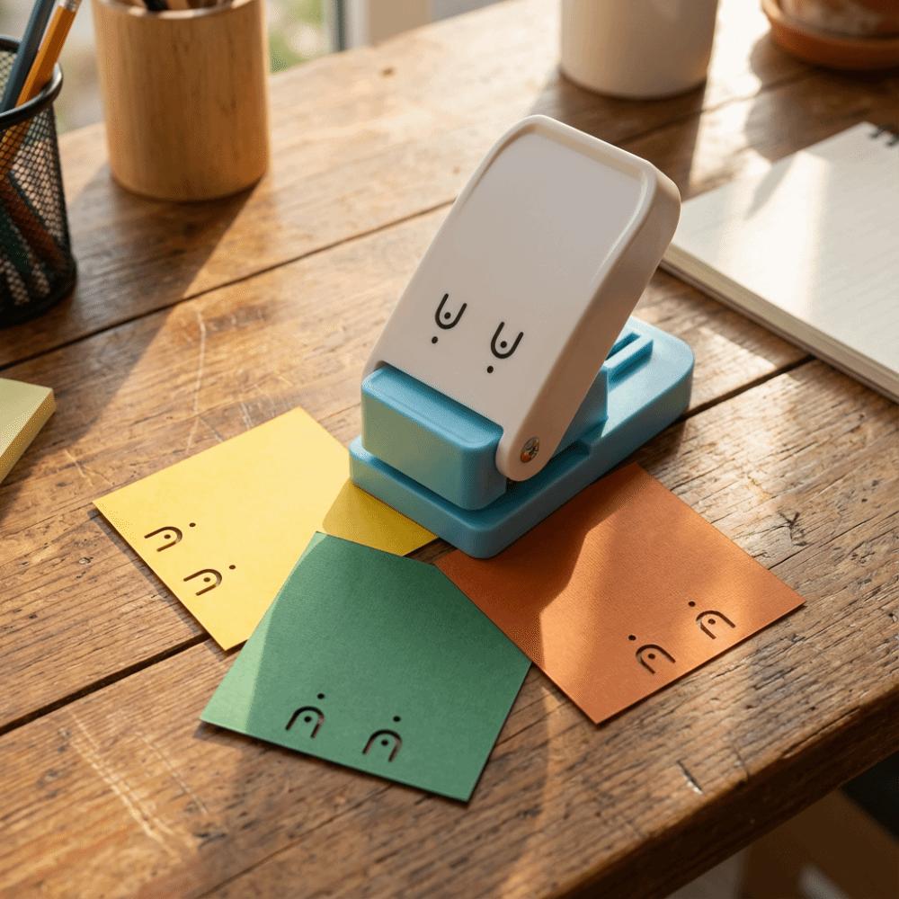 Portable Design Handmade Paper Punchers Sturdy Metal Tab Perforator Tool Self-Made Index Dividers