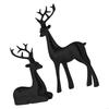 Miniature Reindeer Resin Decoration Holiday Themed Crafted Shelf Display Piece