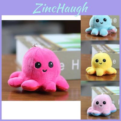 Adorable Reversible Octopus Plush Toy With Soft Short Plush In Multiple Colors