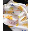 Korean Style Printed Silk Like Square Scarf For Women Sun Protection