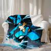 Double Blanket for Bed Kawaii L-Lucarios Throw Blankets and Camping New Year Furry Bedspread the Anime Home Decoration Sofas Nap