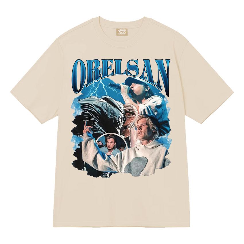 Rapper Orelsan Gothic Graphics Print Tshrit Unisex Women Streetwear Casual Aesthetic Clothing Oversized Loose Y2k Tshrits Teenagers